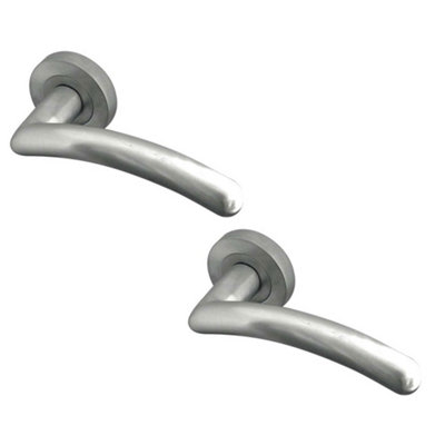 Loops 2 Pack Satin Chrome Door Handle For Stylish InteriorsInterior Handle from B&Q