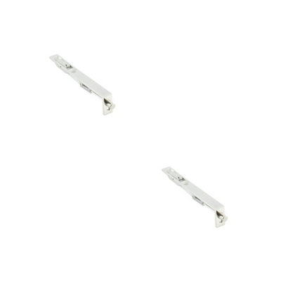 Loops 2 Pack Premium Stainless Steel Lever Action Flushbolts For Double Doors203X20mm Polished Finish from B&Q