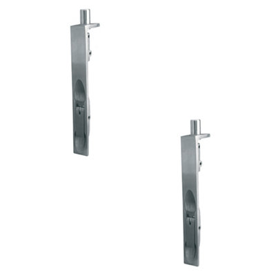 Loops 2 Pack Premium Stainless Steel Lever Action Flushbolts For Double Doors 150X20mm from B&Q