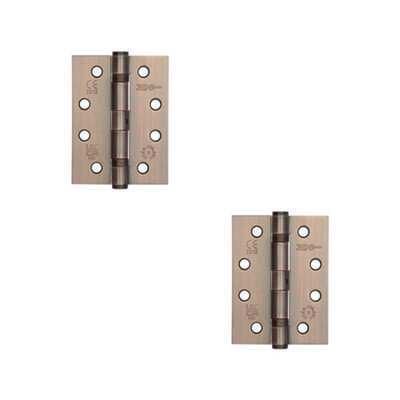 Loops 2 Pack Durable Grade 11 Bronze Steel Ball Bearing Hinge 102X76mm For Heavy-Duty DoorsDoor Hinges from B&Q