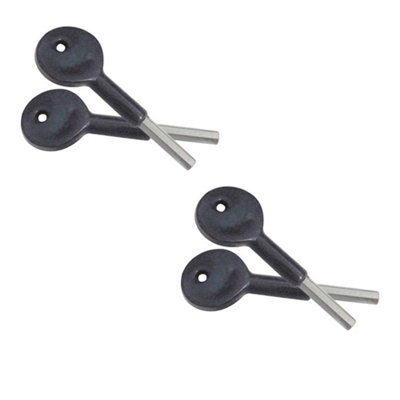 Loops 2 Pack High-Quality 75mm Locking Sash Stop Keys For Enhanced SecurityWindow Fastener from B&Q