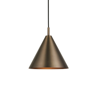 Loops Stylish Antique Bronze Hanging Pendant LightAdjustable Height For Modern Interiors from B&Q