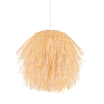 Loops Stylish Handmade Rattan Hanging Pendant Light For Modern Interiors from B&Q