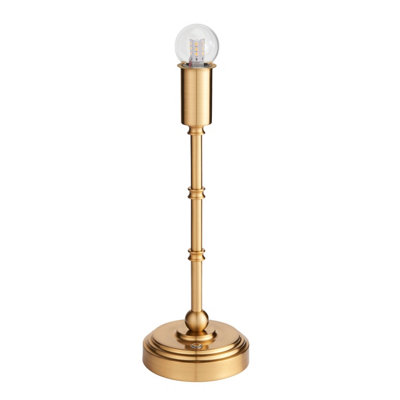 Loops Elegant Portable Rechargeable Touch Dimmer Table Lamp With Aged Brass Finish from B&Q