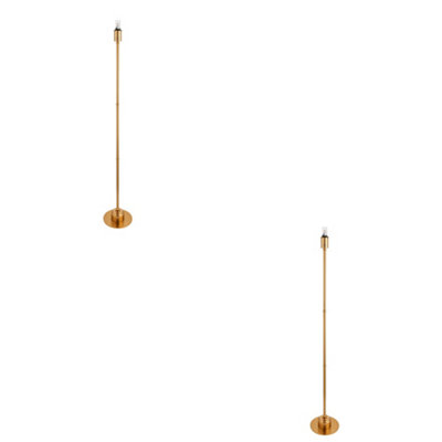 Loops Elegant 2 Pack Of 1300mm Tall Touch Dimming Floor Lamps In Brushed Aged Brass from B&Q