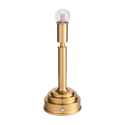 Loops Elegant Portable Touch Dimmable Table Lamp Base In Brushed Aged Brass from B&Q
