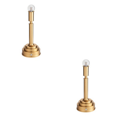 Loops Stylish Portable 2 Pack Table Lamps With Touch Dimmer In Brushed Aged Brass from B&Q