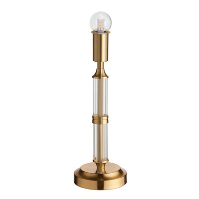 Loops Stylish Rechargeable Table Lamp With Touch DimmingAged Brass And Acrylic Design from B&Q