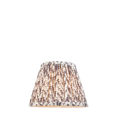 Loops Elegant 20Cm Handcrafted Tapered Lamp Shade In Pearl Grey With Leaf Design from B&Q