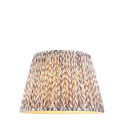 Loops 40Cm Handcrafted Pearl Grey Tapered Lamp Shade With Elegant Pleated Design from B&Q