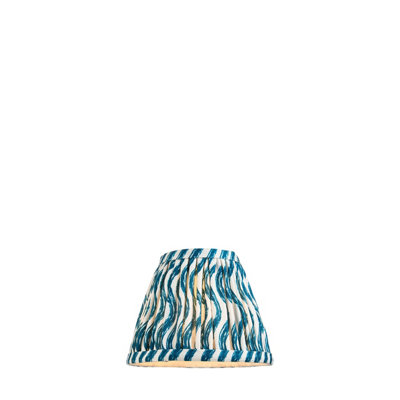 Loops Elegant Handcrafted 16Cm Marlin Blue Tapered Cylinder Lamp Shade from B&Q