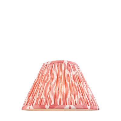 Loops 30Cm Coral Pink Handcrafted Tapered Cylinder Lamp Shade With Pleated Design from B&Q
