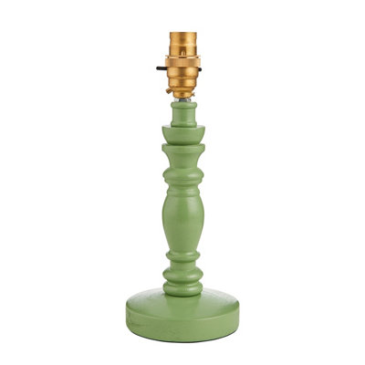 Loops Stylish Satin Cotswold Green Table Lamp Base With Brass Accent from B&Q