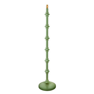 Loops Eco-Friendly 1380mm Tall Satin Cotswold Green Floor Lamp With Brass Holder from B&Q