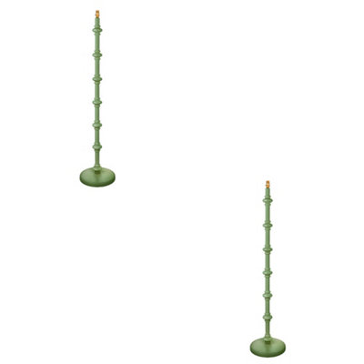 Loops Elegant Satin Cotswold Green 2 Pack Of 1380mm Tall Floor Lamps from B&Q