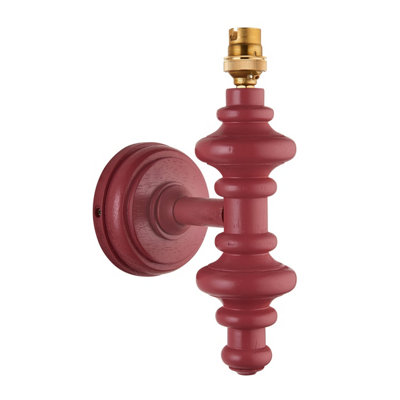 Loops Trendy Dimmable Satin Pink Clay Wall LightElegant Wooden Sconce For Home Decor from B&Q