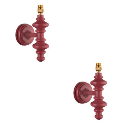 Loops Trendy Dimmable Satin Pink Clay Wall Lights2 Pack from B&Q