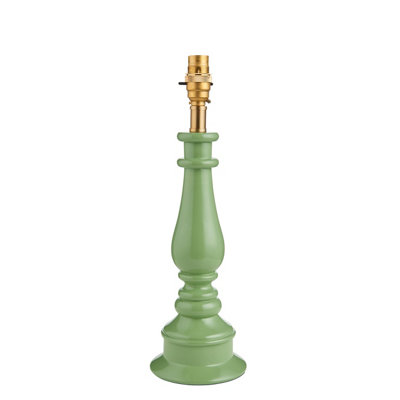 Loops Stylish Cotswold Green Table Lamp Base With Brass Holder For Elegant Interiors from B&Q