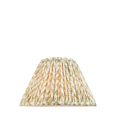 Loops Elegant 30Cm Herb Green Tapered Cylinder Lamp ShadeHandcrafted With Leaf Design from B&Q