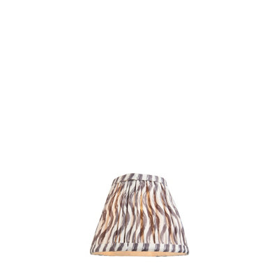 Loops Elegant 16Cm Pearl Grey Tapered Cylinder Lamp ShadeHandcrafted Pleated Design For Stylish Home Decor from B&Q