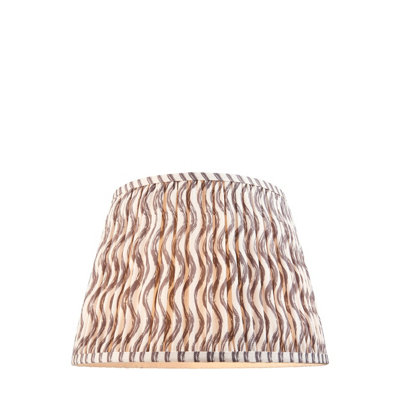 Loops Elegant Handcrafted 35Cm Tapered Cylinder Lamp Shade In Pearl Grey Fabric from B&Q