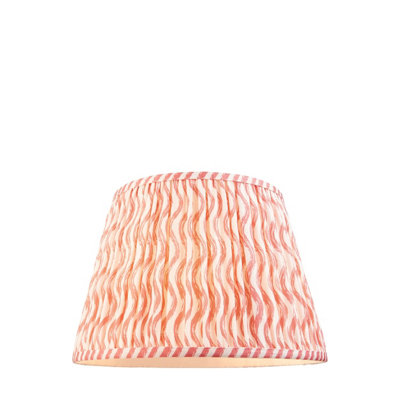 Loops Handcrafted Coral Pink Tapered Cylinder Lamp Shade35Cm Pleated Design For Elegant Home Décor from B&Q