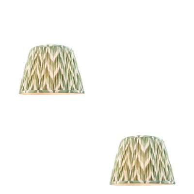 Loops Stylish 2 Pack Of 35Cm Cotswold Green Tapered Cylinder Lamp Shades from B&Q