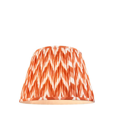 Loops Elegant Handcrafted 40Cm Apricot Orange Zigzag Tapered Lamp Shade from B&Q