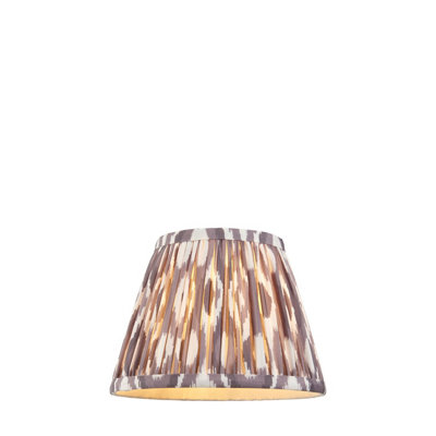 Loops Elegant Handcrafted 20Cm Tapered Cylinder Lamp Shade In Pearl Grey Fabric from B&Q