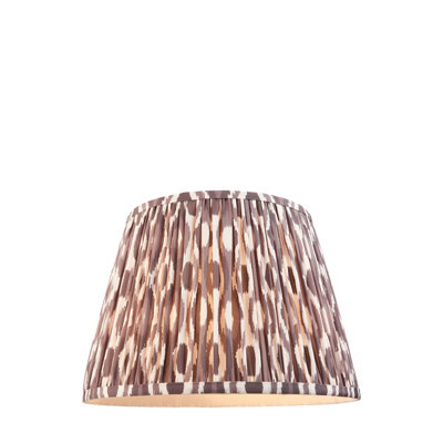 Loops Elegant Handcrafted 35Cm Pearl Grey Tapered Lamp Shade With Pleated Design from B&Q