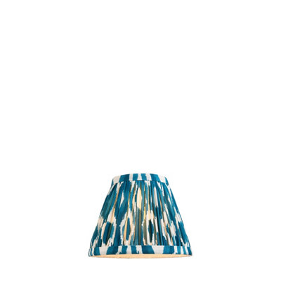 Loops Elegant Handcrafted 16Cm Tapered Cylinder Lamp Shade In Marlin Blue Fabric from B&Q