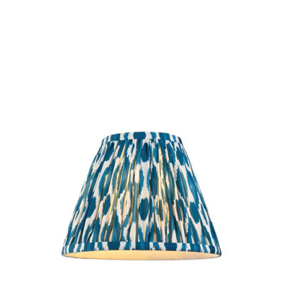 Loops 25Cm Handcrafted Marlin Blue Tapered Cylinder Lamp Shade from B&Q