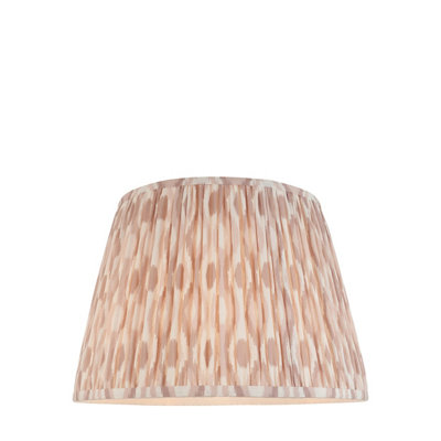 Loops Elegant Handcrafted 40Cm Tapered Cylinder Lamp Shade With Ikat Print from B&Q