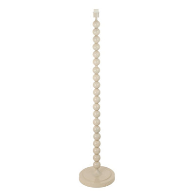 Loops Stylish 1327mm Tall Floor Lamp In Gloss Almond White With E27 Led Compatibility from B&Q