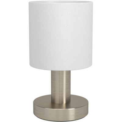 Loops Sleek Modern Satin Nickel Table Lamp For Stylish Indoor Lighting from B&Q