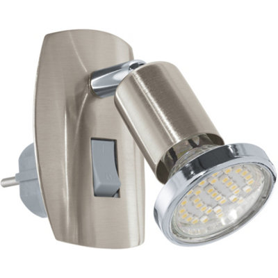 Loops Sleek Satin Nickel And Chrome Led Wall Light For Modern Indoor Spaces from B&Q