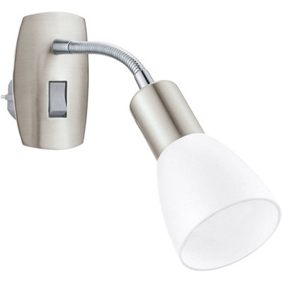 Loops Sleek Modern Satin Nickel And Chrome Led Wall Light For Indoor Spaces from B&Q
