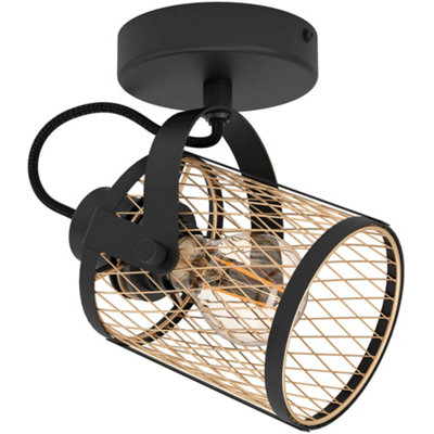 Loops Sleek Black Ceiling Spotlight For Modern Indoor SpacesMinimalist Design from B&Q
