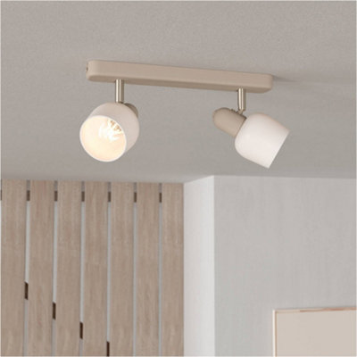B&Q -  Modern Design Sandy Satin Nickel Double Ceiling Spotlight For Indoor Spaces
