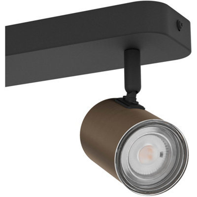 Loops Stylish Bronze And Black Led Bathroom Ceiling Spotlight For Modern Homes from B&Q