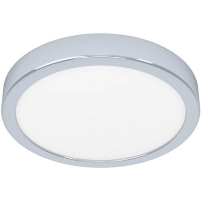 Loops Stylish Modern Design Chrome Round Ceiling Light 21Cm With Led For Indoor Spaces from B&Q