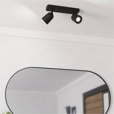 Loops Sleek Black Led Ceiling Spotlight For Modern Indoor Rooms from B&Q