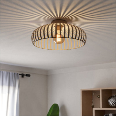Loops Elegant Modern Sandy Ceiling Light For Indoor SpacesStylish Semi Flush Design from B&Q