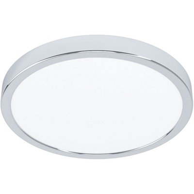 Loops Stylish Modern Chrome Led Ceiling Light27Cm Semi-Flush Fixture For Indoor Spaces from B&Q