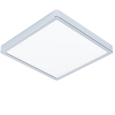 Loops Stylish 29Cm Modern Chrome Square Led Ceiling Light For Indoor Spaces from B&Q
