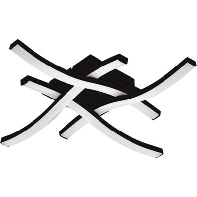 Loops Stylish Modern Black Ceiling Light For Indoor Spaces Perfect For Any Room from B&Q