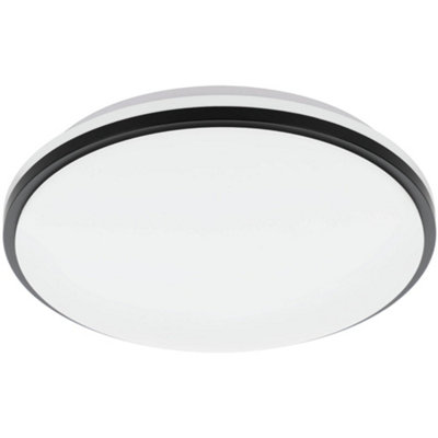 Loops Stylish Modern White Round Led Ceiling Light For Any Indoor Space from B&Q