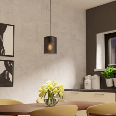 Loops Stylish Modern Black Pendant Light For Indoor CeilingsPerfect Home Illumination from B&Q