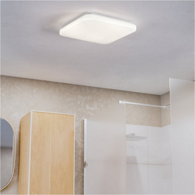 Loops Sleek Modern White Led Ceiling Light For Indoor Home UsePerfect For Bathrooms from B&Q