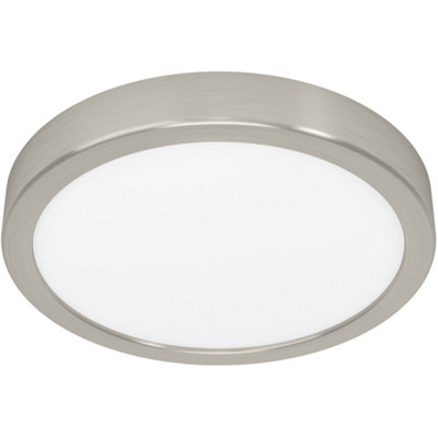 B&Q -  Satin Nickel Modern Design Round Ceiling Light For Indoor SpacesStylish And Elegant